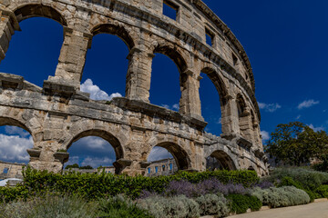 Fototapeta premium Amphitheater in Pula tourist attractions gladiatorial arena