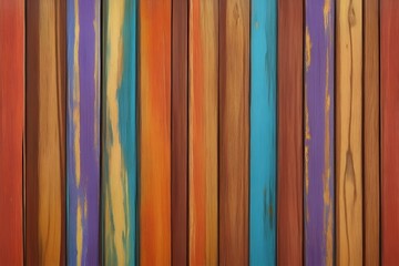 Grange painted planks background. AI generated illustration