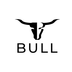 bull head simple vector logo