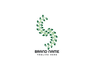 Concept of leaf letter logo design