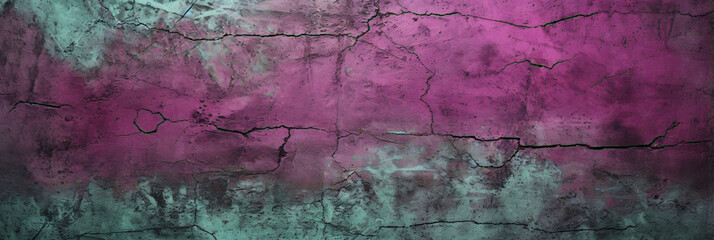 Obraz premium background in shabby chic distressed and grunge purple color with rough surface old concrete wall