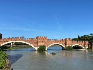 Bridge Ponte Scaligero in Verona in Italy