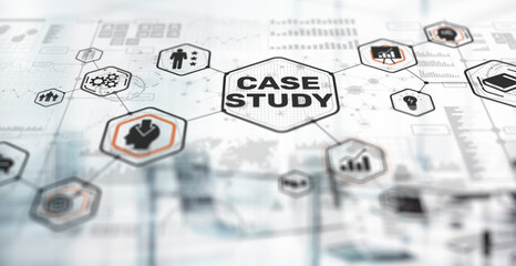 Case Study Education concept. Study online e-learning