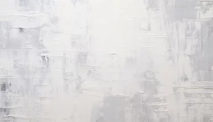 Rolgordijnen Abstract white oil paint brushstrokes texture pattern contemporary painting wallpaper background © Gajus