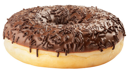 chocolate Donut isolated on white background, full depth of field