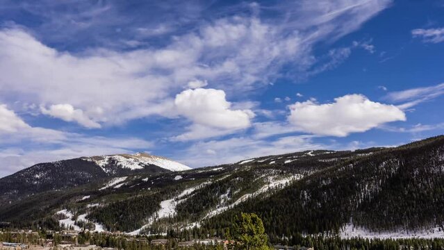 Time Lapse - Beaufitul clouds over hills in Colorado