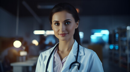 Female Woman Doctor with stethoscope