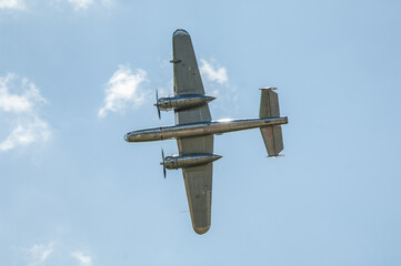 Aerial show of old aircraft