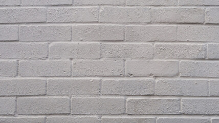 White brick wall painted texture background