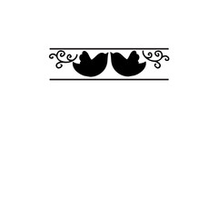 Text Divider with Birds 