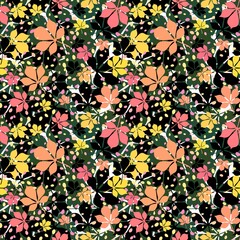 Autumn leaves seamless chestnut pattern for fabrics and wrapping paper and fabrics and fashion textiles
