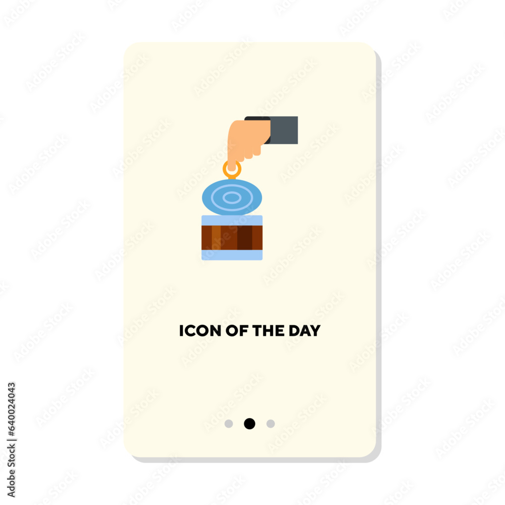 Poster two fingertips together vector icon. pinch of tin isolated vector sign. gesture and action concept. 