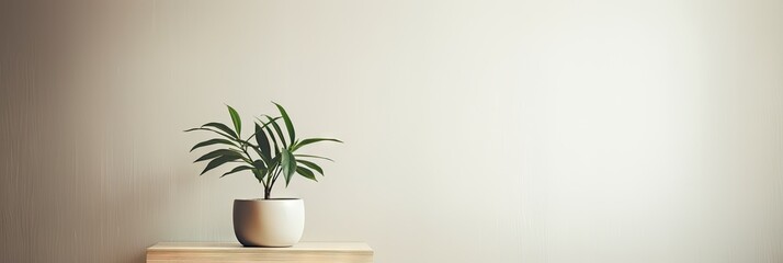 Houseplant on plain background with copy space