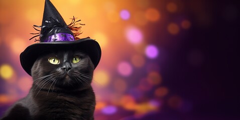 Mystical Cat with a Bewitching Hat"