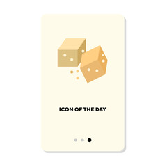 Sweet spreads flat icon. Breakfast sugar cubes isolated vector sign. Culinary and cooking concept. Vector illustration symbol elements for web design and apps