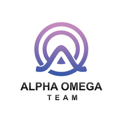 alpha omega team logo - obrazy, fototapety, plakaty
