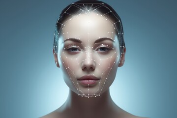 Concept of cosmetic procedures for a woman's face
