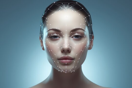 Concept of cosmetic procedures for a woman's face