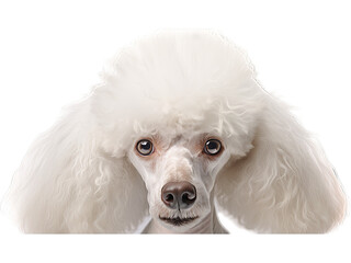 Poodle Intense Gaze, No Background