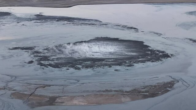 Hot mudflow in Porong Sidoarjo, East Java, Indonesia. As a result of oil drilling, a mudflow began on May 29, 2006.