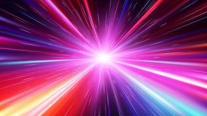 High speed. Radial motion blur background. Vector illustration.