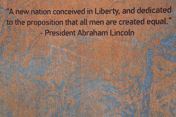 Abraham Lincoln's quote all created equal