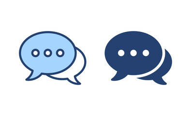 Fototapeta premium Chat icon vector. speech bubble sign and symbol. comment icon. message