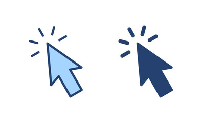 Click icon vector. pointer arrow sign and symbol. cursor icon