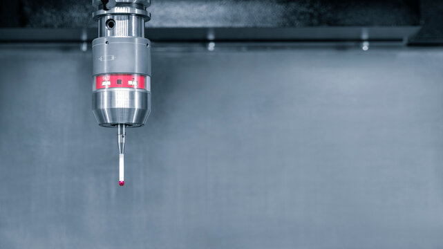 Quality control on milling CNC machine, coordinate measuring machine, Quality control machine