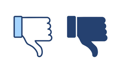 Dislike icon vector. dislike sign and symbol. Hand with thumb down