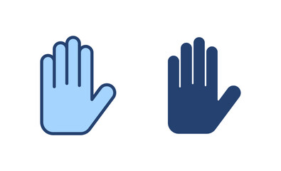 Hand icon vector. hand sign and symbol. palm