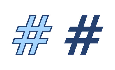 Hashtag icon vector. hashtag sign and symbol