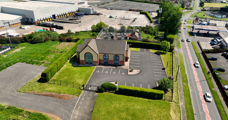 Aerial photo of Larne Christian Fellowship Hall Church Larne Co Antrim Northern Ireland