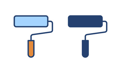 Paint icon vector. paint brush sign and symbol. paint roller icon vector