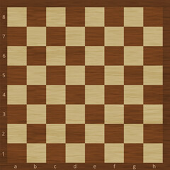 Fototapeta premium A realistic chess board for artwork compositions