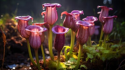 Purple pitcher plant (sarracenia purpurea)