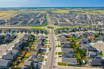 Sky's Canvas: Stonebridge, Saskatoon, Saskatchewan Panorama