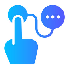 hand gesture gradient icon