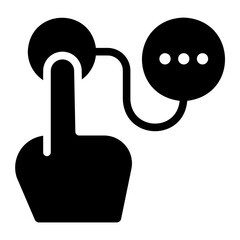 hand gesture glyph icon