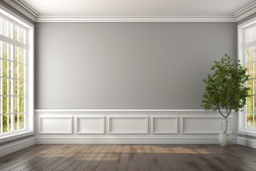 3D Rendering Classical empty room interior generative ai