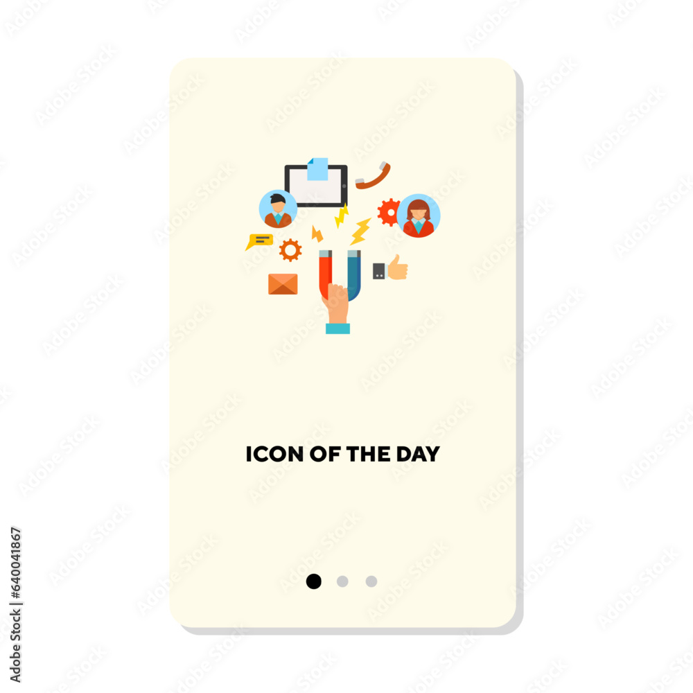 Aufkleber time management flat vector icon. company cooperation isolated vector sign. business and scheduling 
