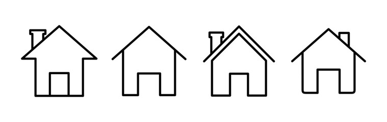 Fototapeta premium Home icon vector. House vector icon