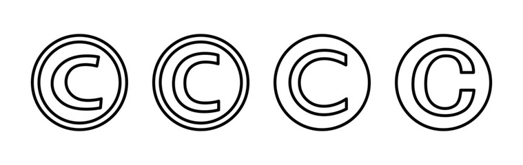 Copyright icon vector. copyright symbol