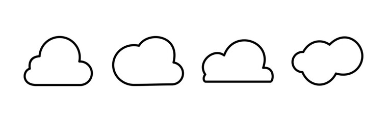 Fototapeta premium Cloud icon vector. cloud data. cloud services