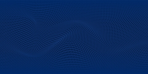 Obraz premium Style hexagon wave background. The futuristic modern backdrop. Abstract texture of network connection. Big data visualization.