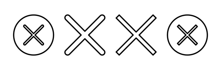 Close vector icon. Delete icon. remove, cancel, exit symbol.