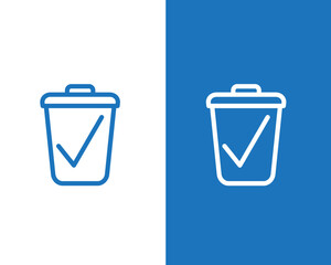 Recycle icon,trash icon vector logo design template