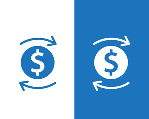 Dollar icon vector logo design template