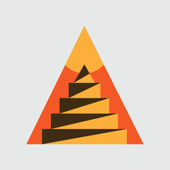 Simple Pyramid Logo Icon Vector