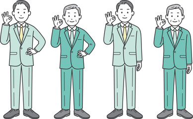OKポーズをする男性ビジネスマン